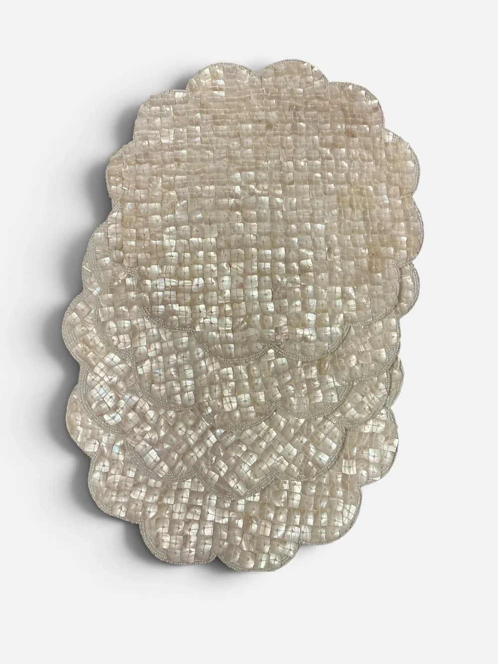 Beautiful Vintage Mother Of Pearl Leila’s Linens Set Of 4 Placemats